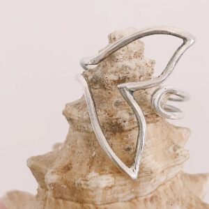 Bague queue de baleine en argent