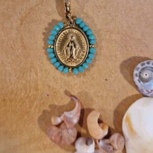 Breloque Santa Maria bleu lagon
